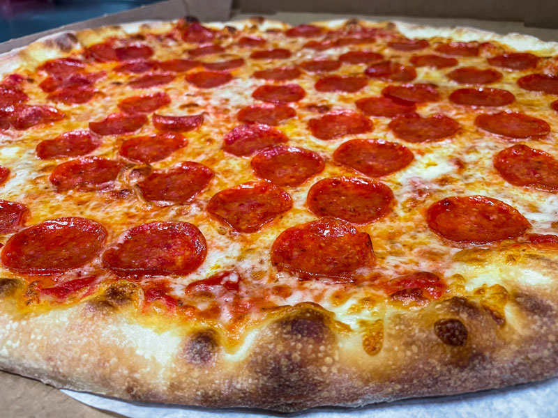 a slice of new york, pepperoni pizza